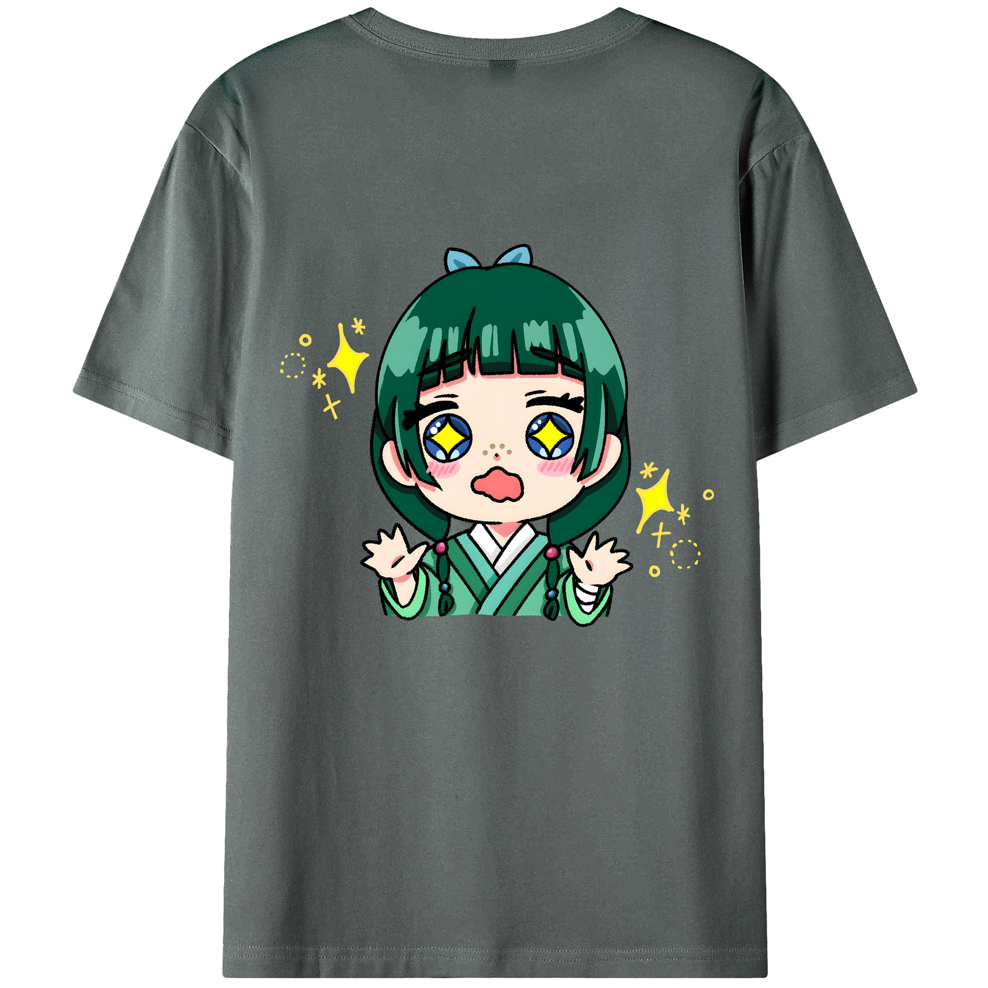 （画像用） 薬屋のひとりごと The Apothecary Diaries 綿100％ メンズ半袖Tシャツ（バックプリント） 通気性